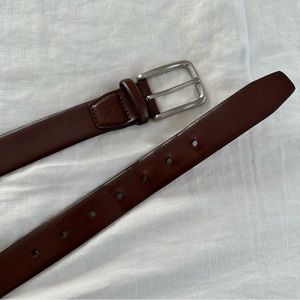 Dockers men’s brown leather belt with silver hardware